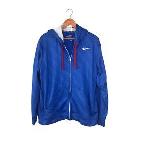 Nike Blue Therm- Fit Long Sleeve Full Zip Hoodie Sweatshirt Mens Sz. L